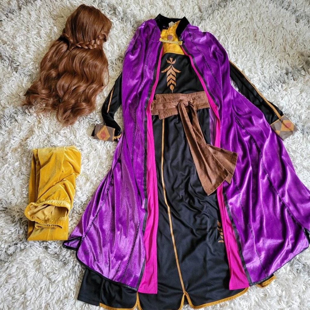 Complete Anna Frozen 2 Travel costume with wig and pants!